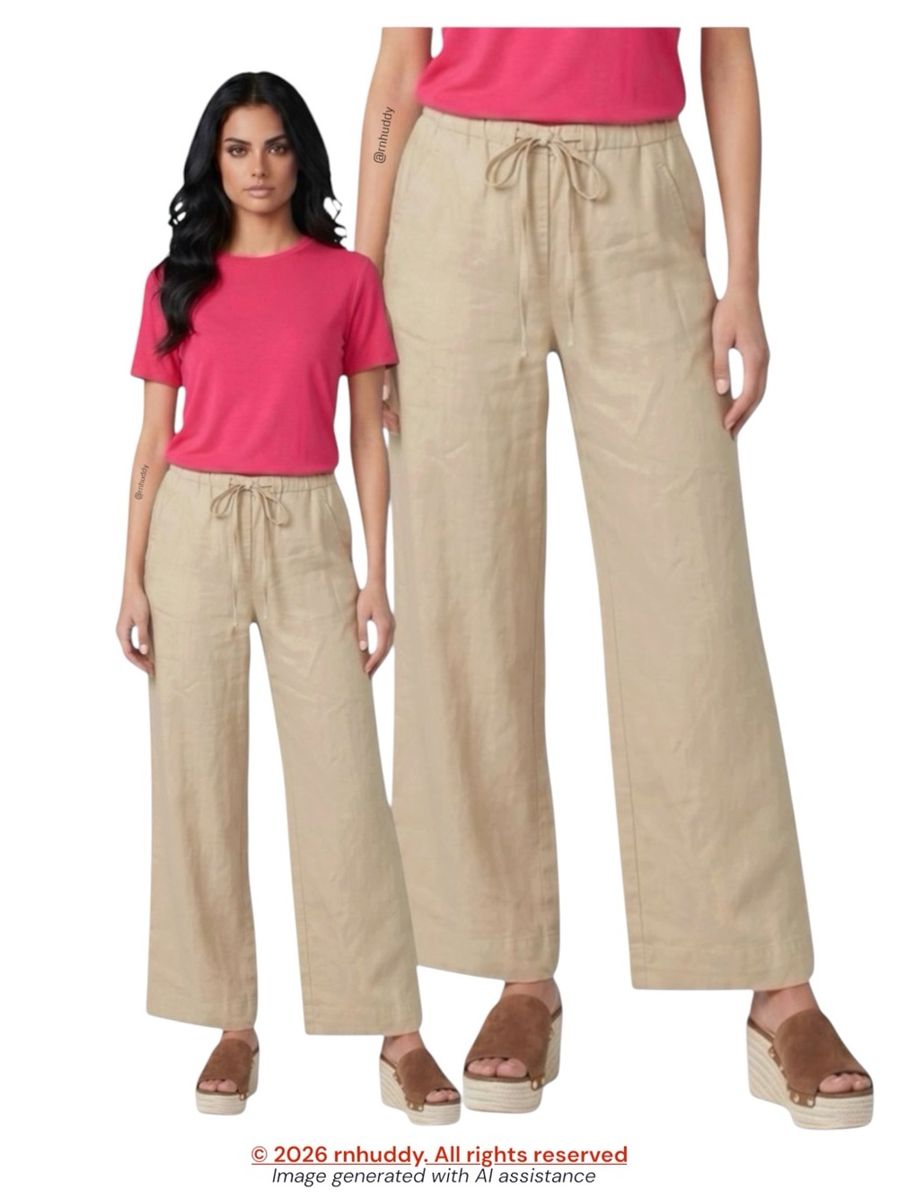 NWT Liz Claiborne Liz & Co M khaki shade 100% tencel pant